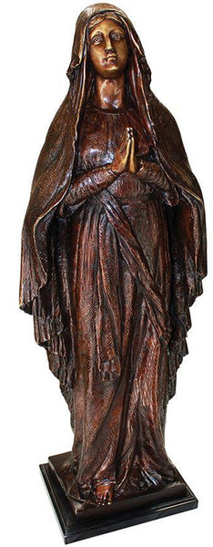 Blessed Mother Madonna Bronze Garden Statue religious statuary